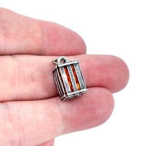 Vintage Sterling Silver "Crate of California Sunshine" Souvenir Charm Pendant